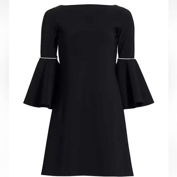 Chiara Boni La Petite Robe Natalia Piped Bell-Sleeve Dress Size 18 NWT - Picture 1 of 6